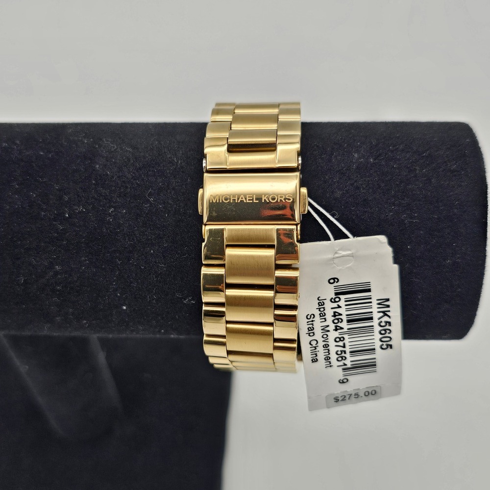 Michael Kors Unisex Watch Bradshaw Chronograph Gold Tone Stainless MK5605 43mm - Picture 5 of 11